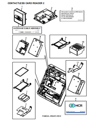 Parti di ricambio del bancomat NCR CONTACTLESS CARD READER 2