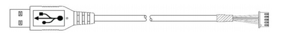Parti di macchine bancomat 009-0029343 CABLO USB TOUCHSCREEN ASSEMBLY, 0,75M